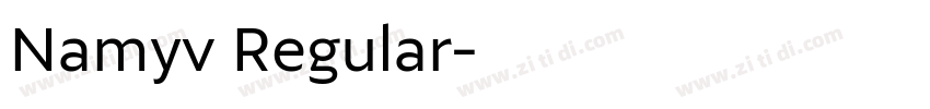Namyv Regular字体转换